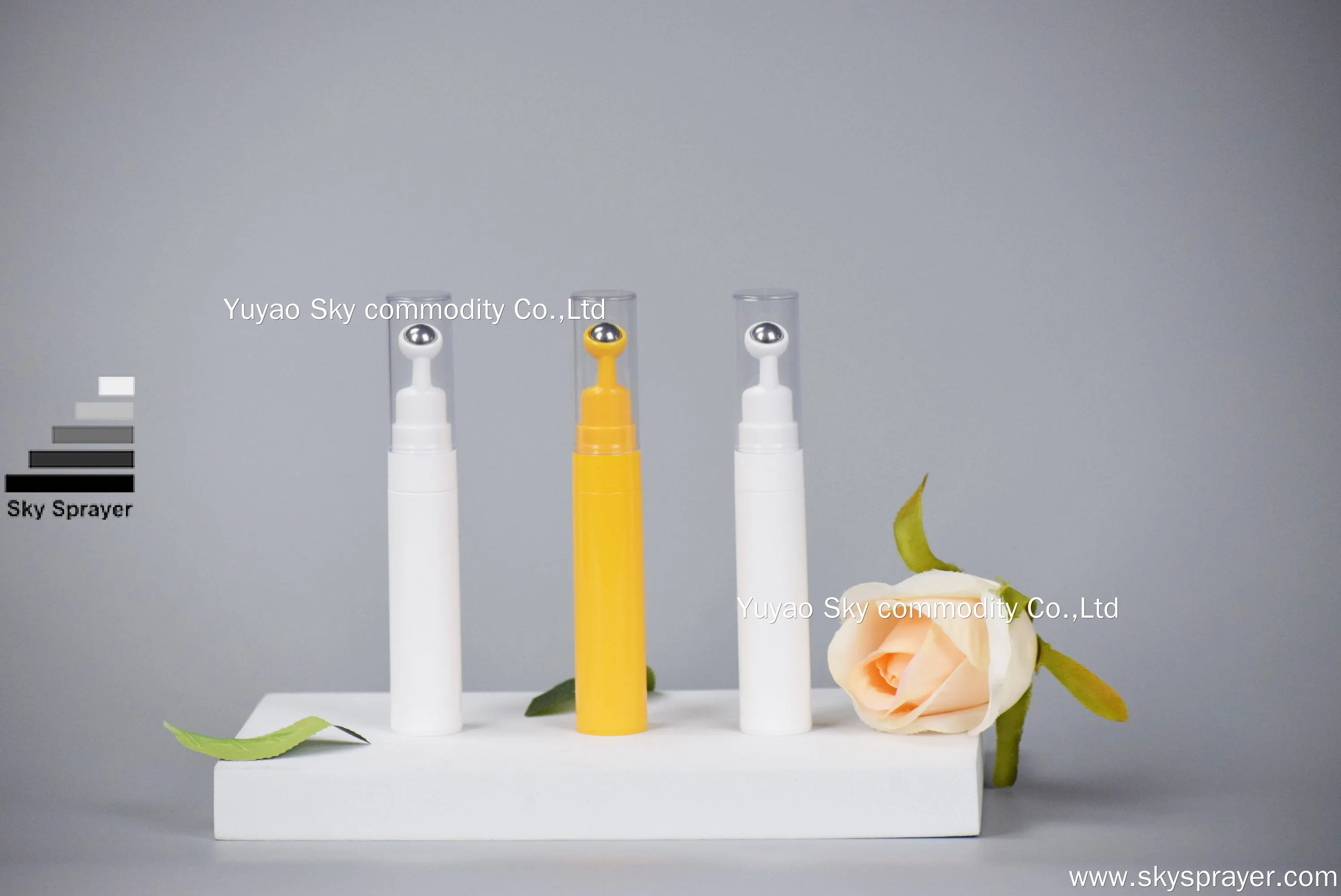 15g Round Ball Eye Cream Bottle with Press Essential Oil Bead Massage - Sky Sprayer 1