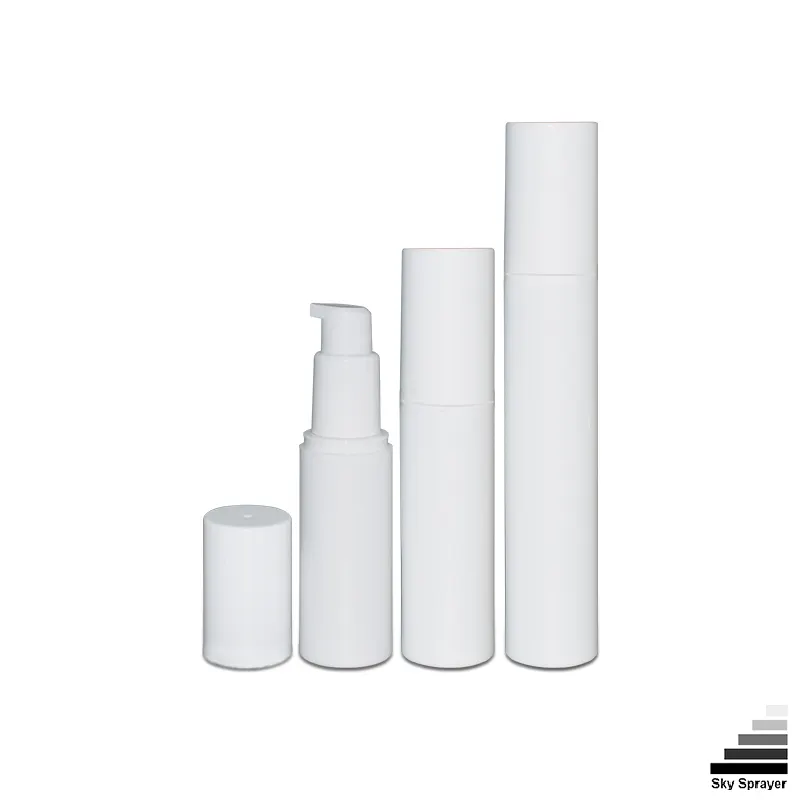 Silver Matte PP Plastic Airless Pump Bottle - Versatile and Practical Cosmetic Packaging 1