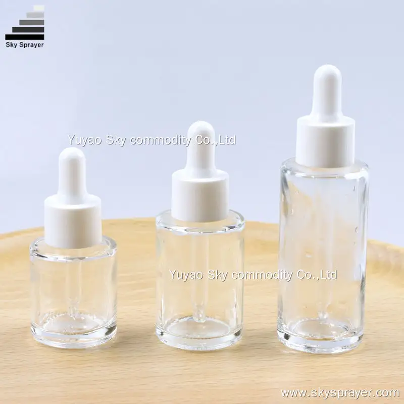 Luxury Clear Glass Dropper Bottles - 20/30/50ml, Customizable Options 1