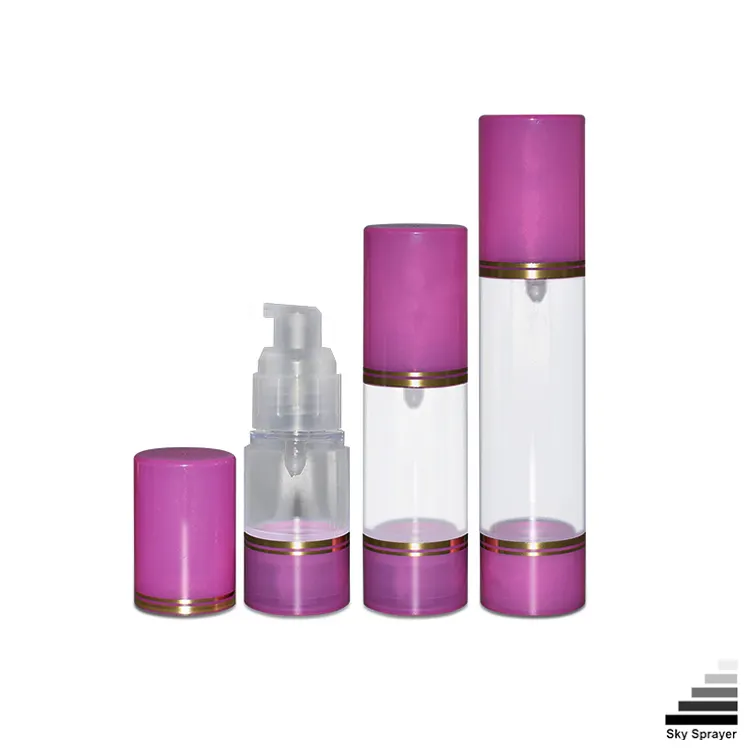 Customizable Pink Plastic Airless Cosmetic Bottles 1
