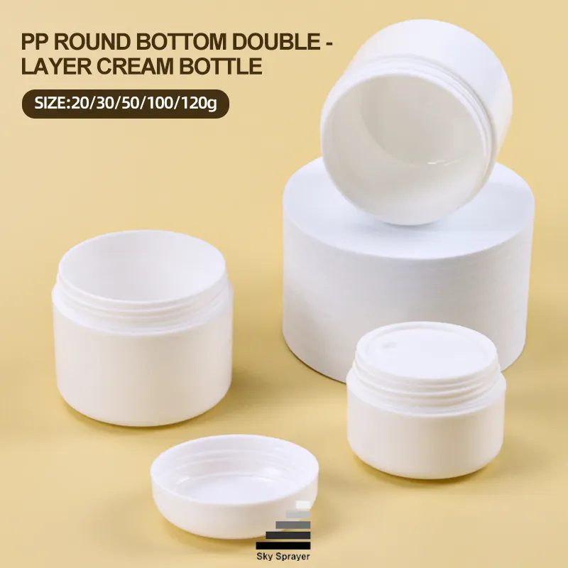10g White PP Cream Jar - Customizable Sizes 1