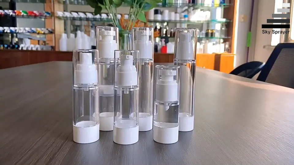 Airless Pump Travel Bottles by Sky Commodity Co. - Precision Finish Bottle Set 1