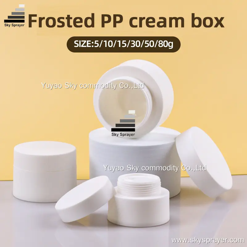 PP Frosted Plastic Cosmetic Mask Jar Set - Small Sizes - Customizable 1
