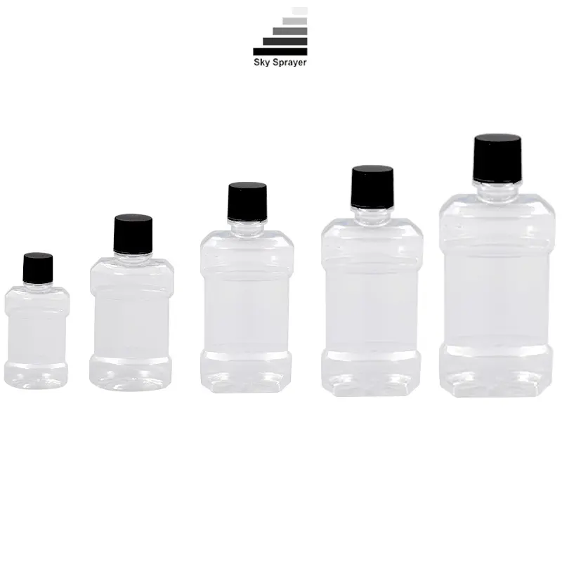 Custom Transparent Plastic Mouthwash Bottles - 80ML to 500ML 1