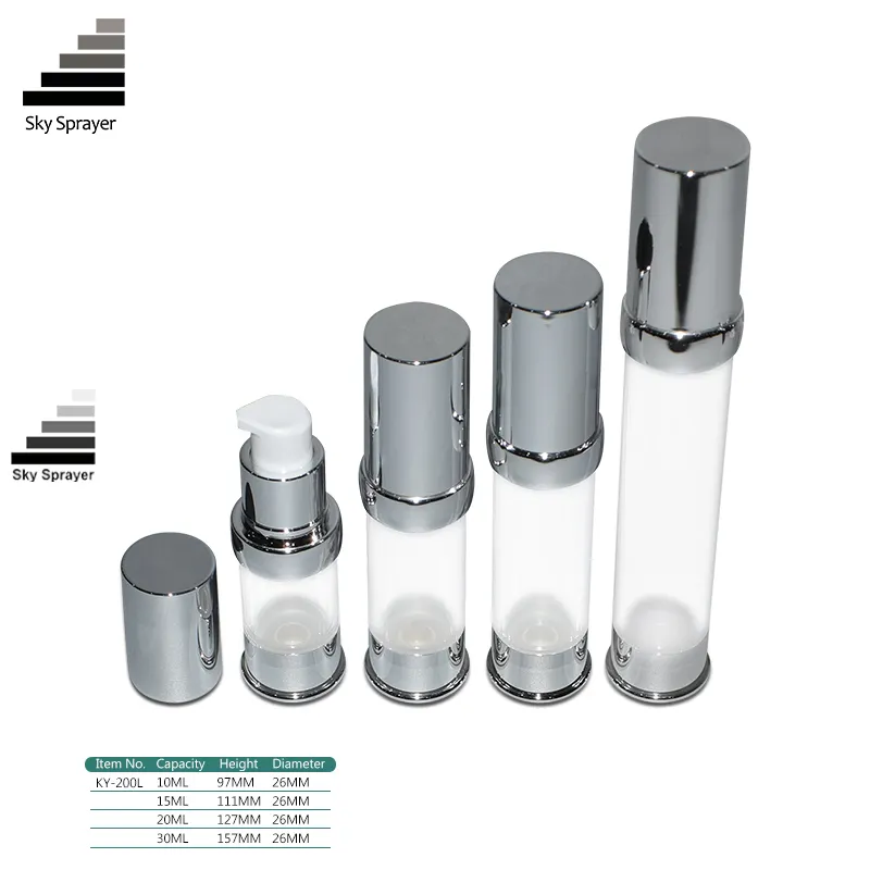 Custom KY-200L Airless Glass Cosmetic Bottles 1