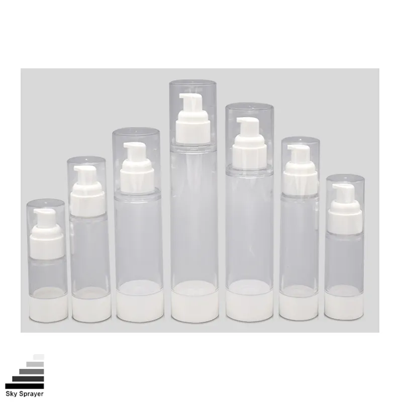 White PP Airless Pump Bottles - High Quality for Lotion Cream 1