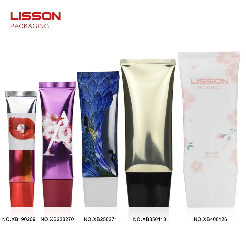 logo printed cosmetic tube flip top cap for packing 8