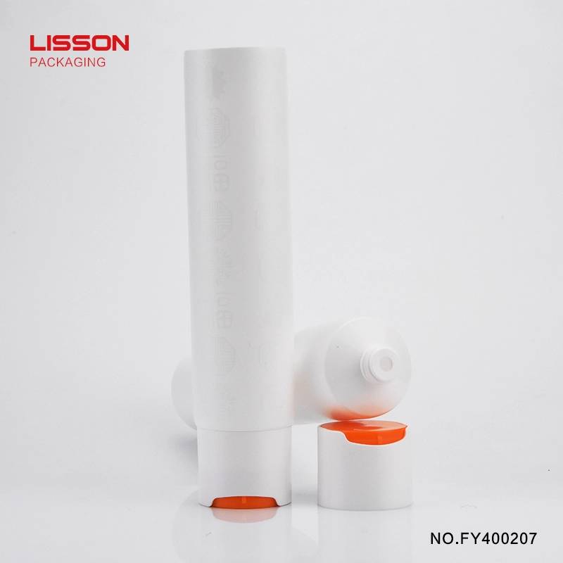 Tubo de plástico para envases cosméticos de 120 ml con tapón de rosca especial. 1