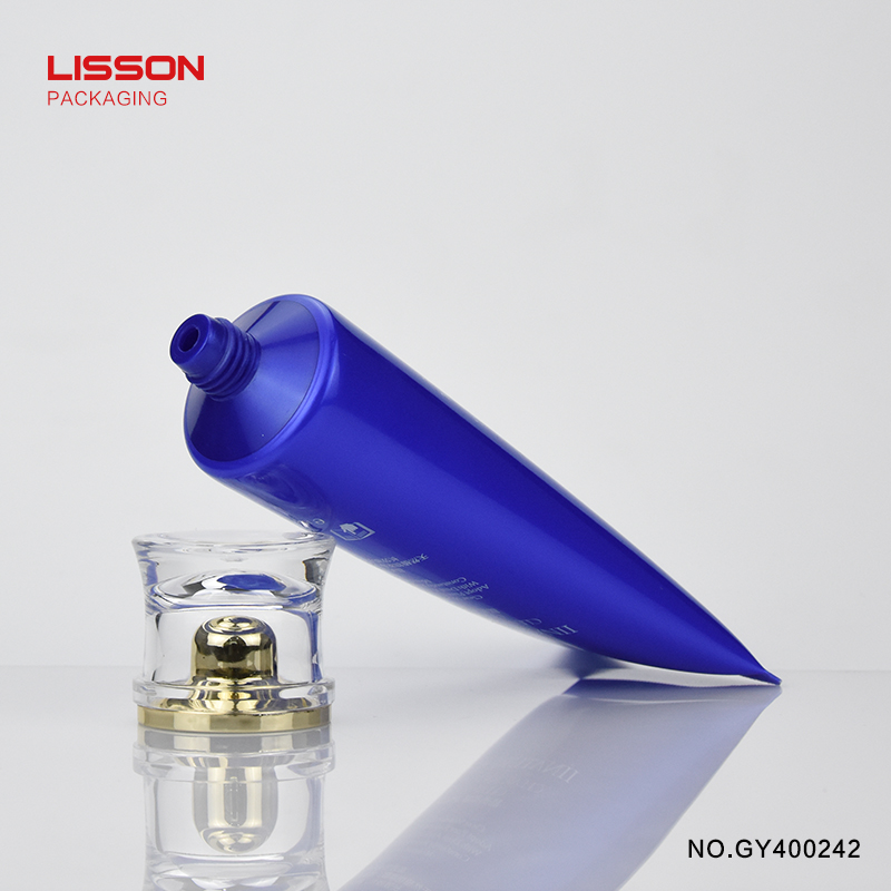 Custom hotel shampoo plastic soft tube with acrylic screw cap 2