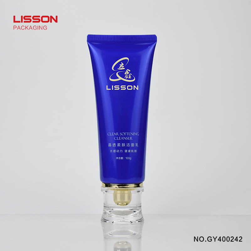 Custom hotel shampoo plastic soft tube with acrylic screw cap 1