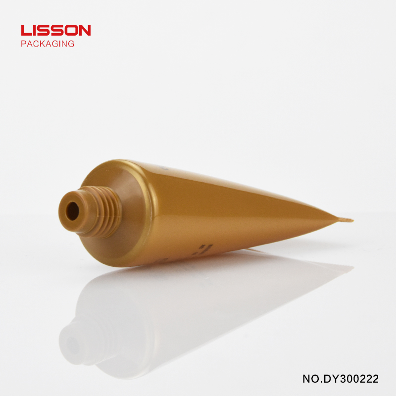 golden empty tubes for creams aluminium Lisson 7
