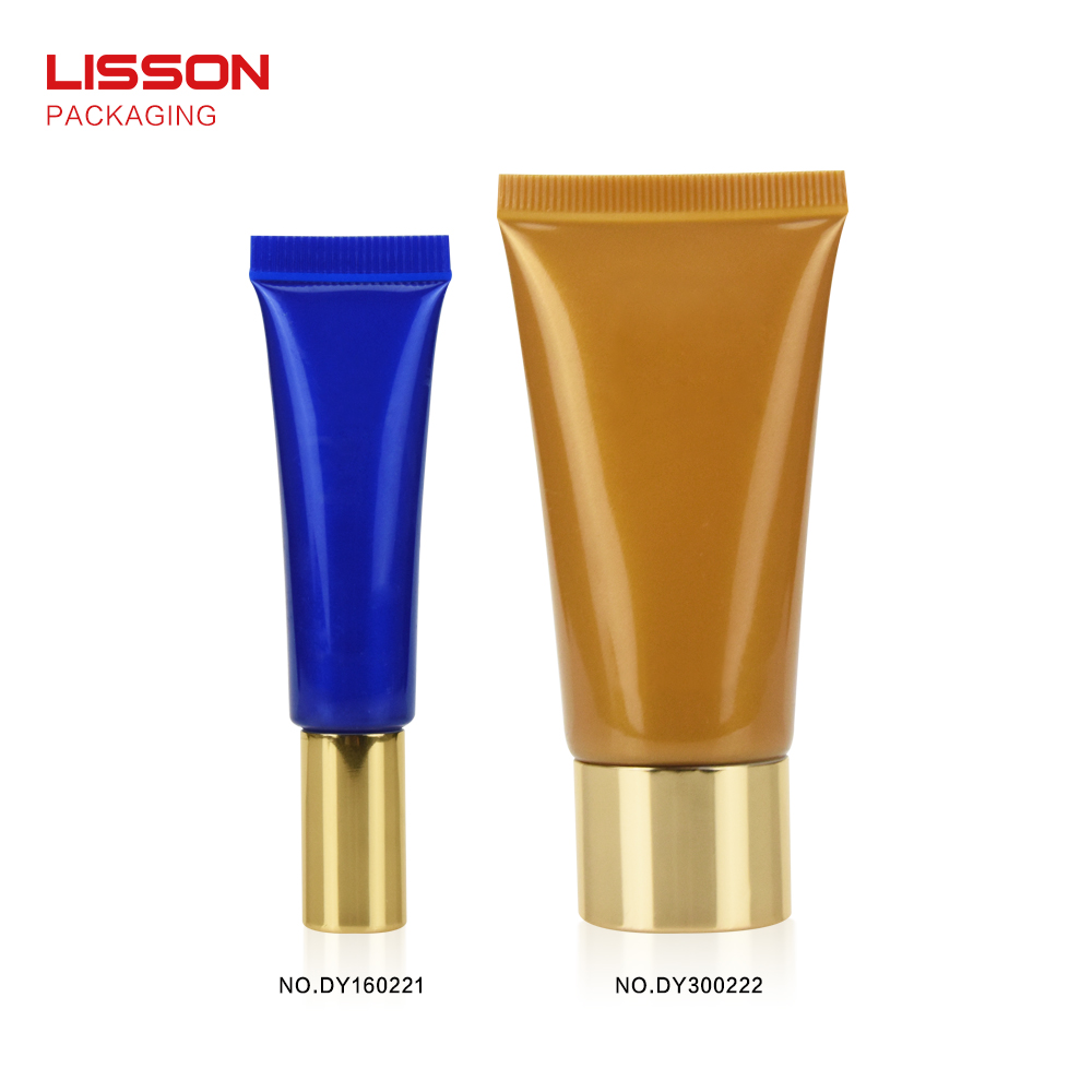 golden empty tubes for creams aluminium Lisson 3