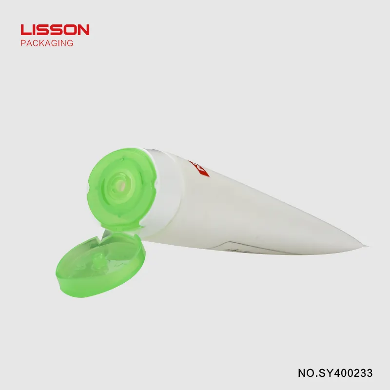 Lisson high quality cosmetic double colors cap tube wholesale for lip balm 6