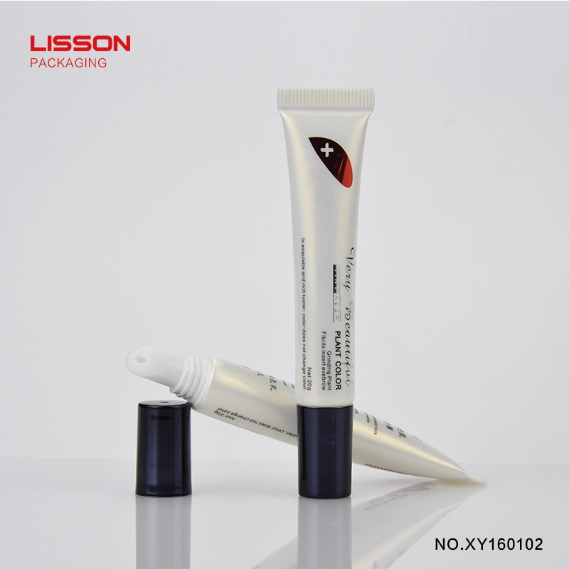 Tubo redondo de plástico para brillo labial, envase cosmético promocional al por mayor de 20 g 1