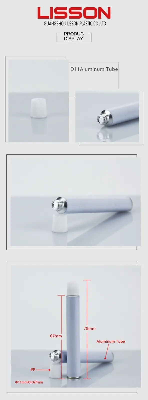 Lisson aluminum lotion tubes customized for makeup 2