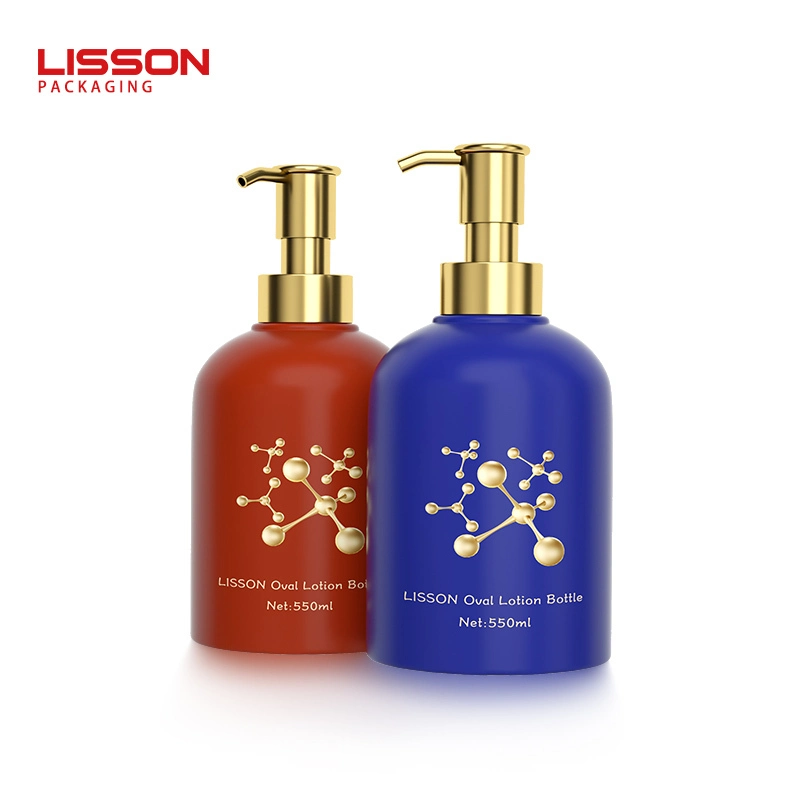 Botol Sampo Lotion Plastik Kosong 550ml dengan Kepala Pompa Semprot --- Lisson Packaging 1