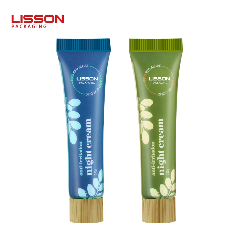 5ml 10ml 15ml 小容量プラスチックPCR-PEスクイーズチューブ（竹製キャップ付き）スキンケア製品サンプル用-リッソンパッケージング 1