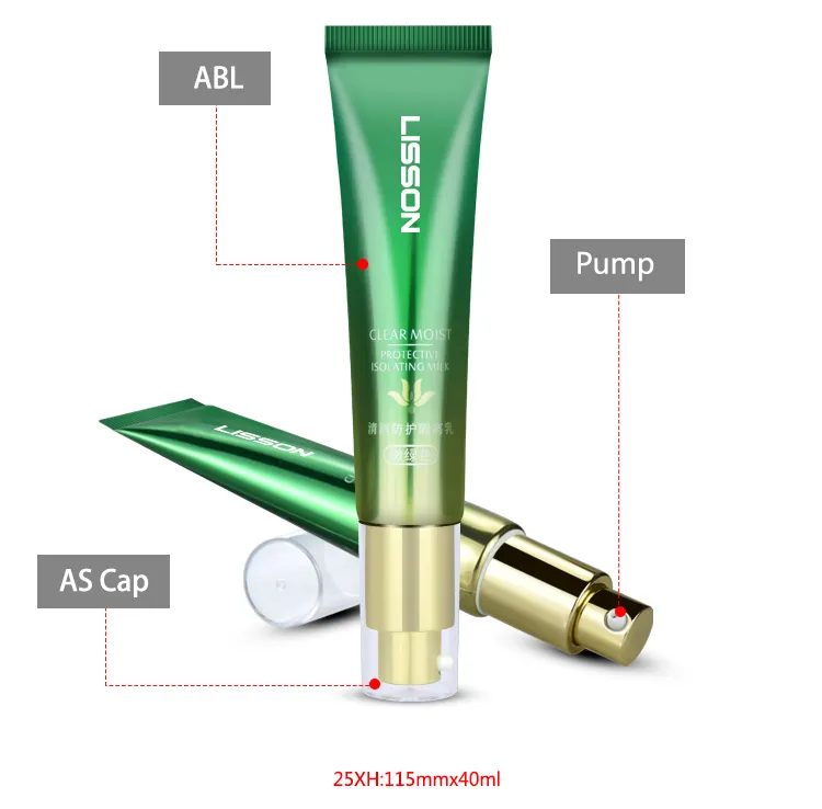 logo printed cosmetic tube packaging oval for makeup 2