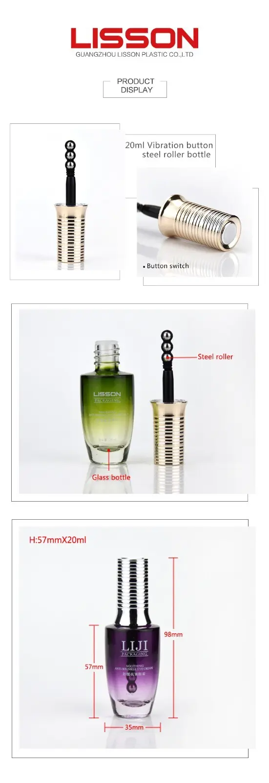 Lisson cheapest eco cosmetic containers custom free sample 3