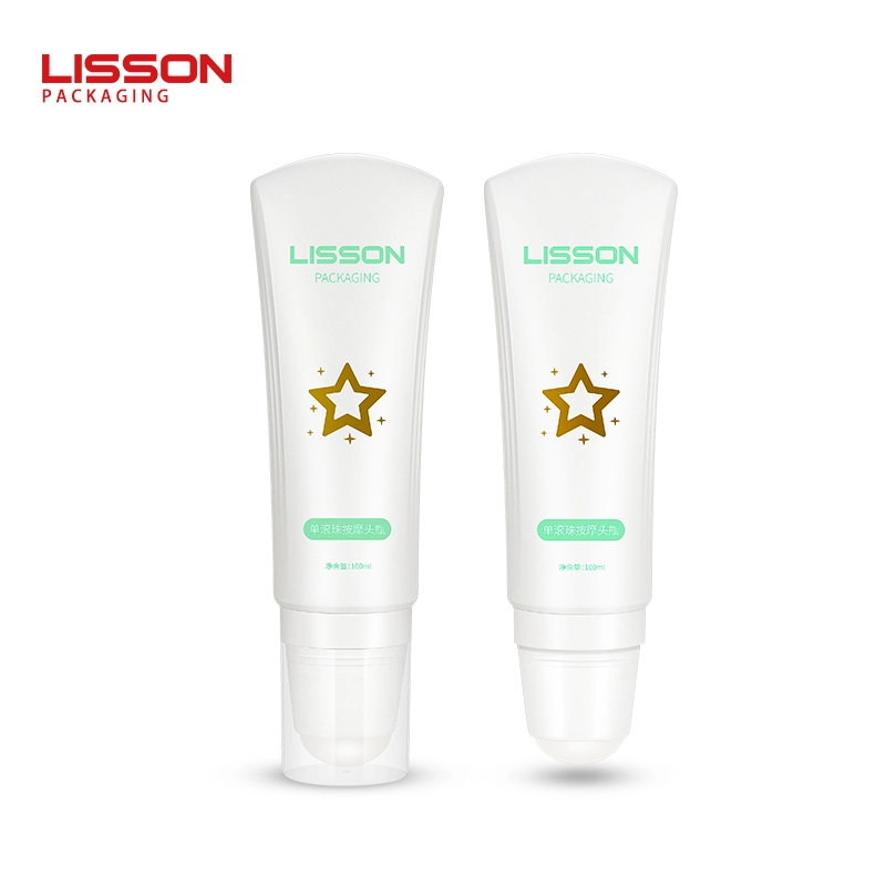회전 스위치가 있는 OEM 100ml 빈 스킨케어 롤러 볼 마사지 병 포장 1
