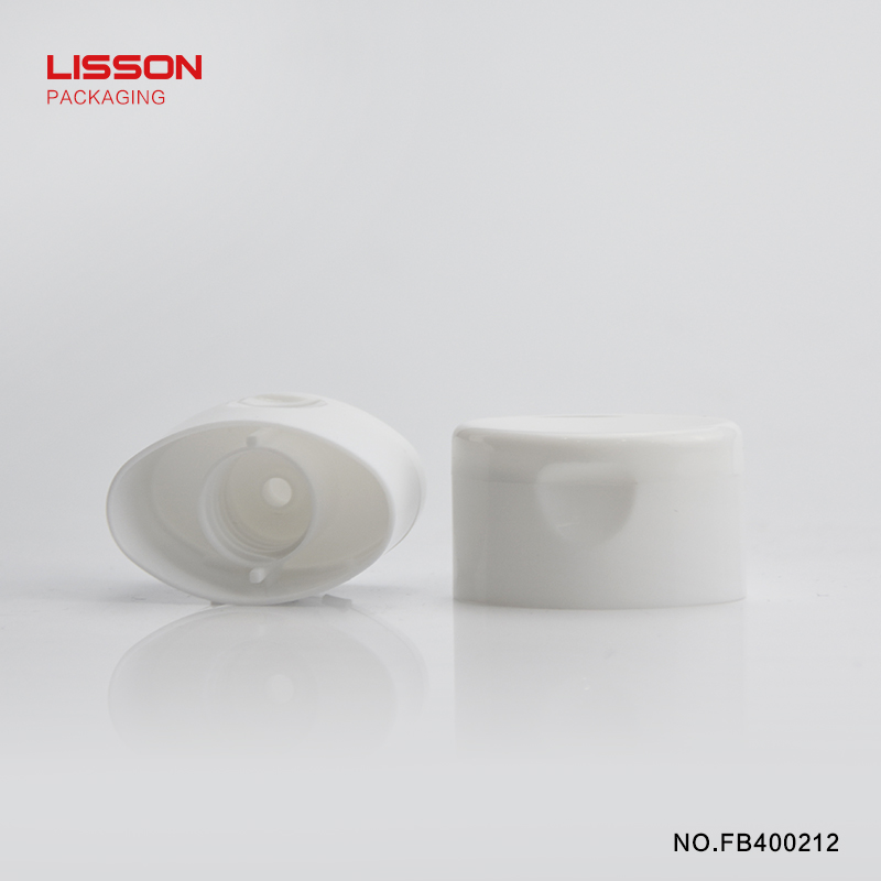 80ml Customized oval flat empty cosmetic cream tube with flip top cap 3