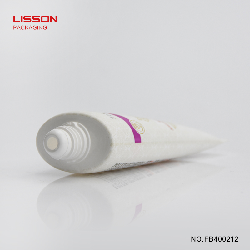 80ml Customized oval flat empty cosmetic cream tube with flip top cap 4