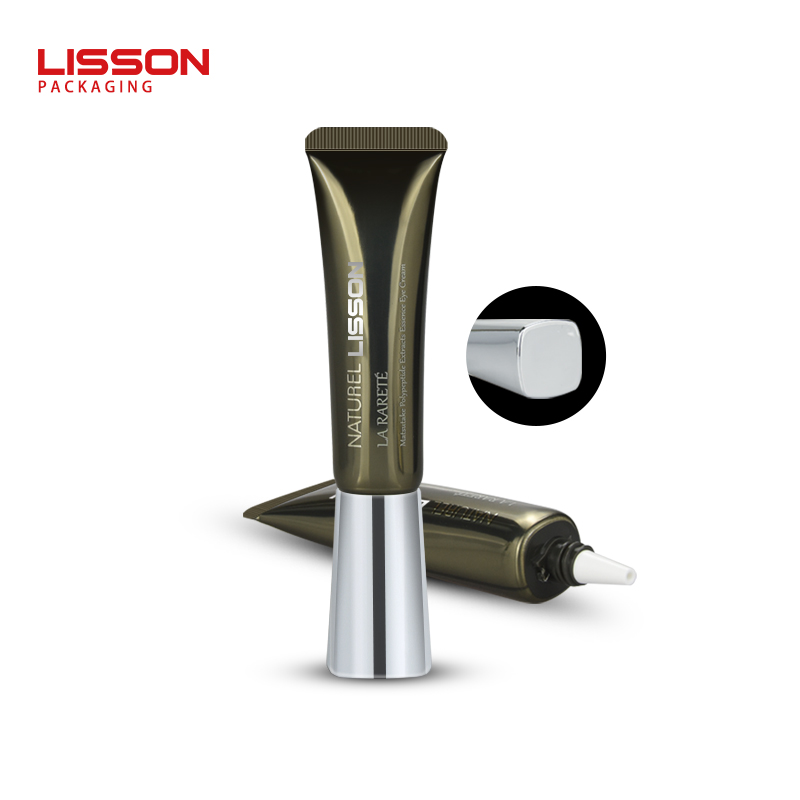Hot sell custom nozzle head pearl PE eye cream tube packaging with screw cap 5