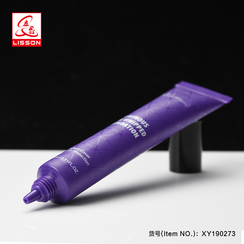 Hot sell custom nozzle head pearl PE eye cream tube packaging with screw cap 3