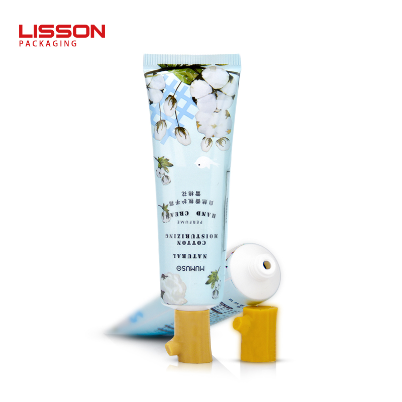 15ml eco friendly nozzle skin care eye cream tube packaging with flower shape screw cap 2