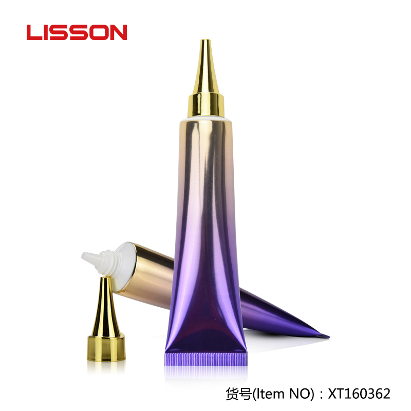 15ml eco friendly nozzle skin care eye cream tube packaging with flower shape screw cap 5