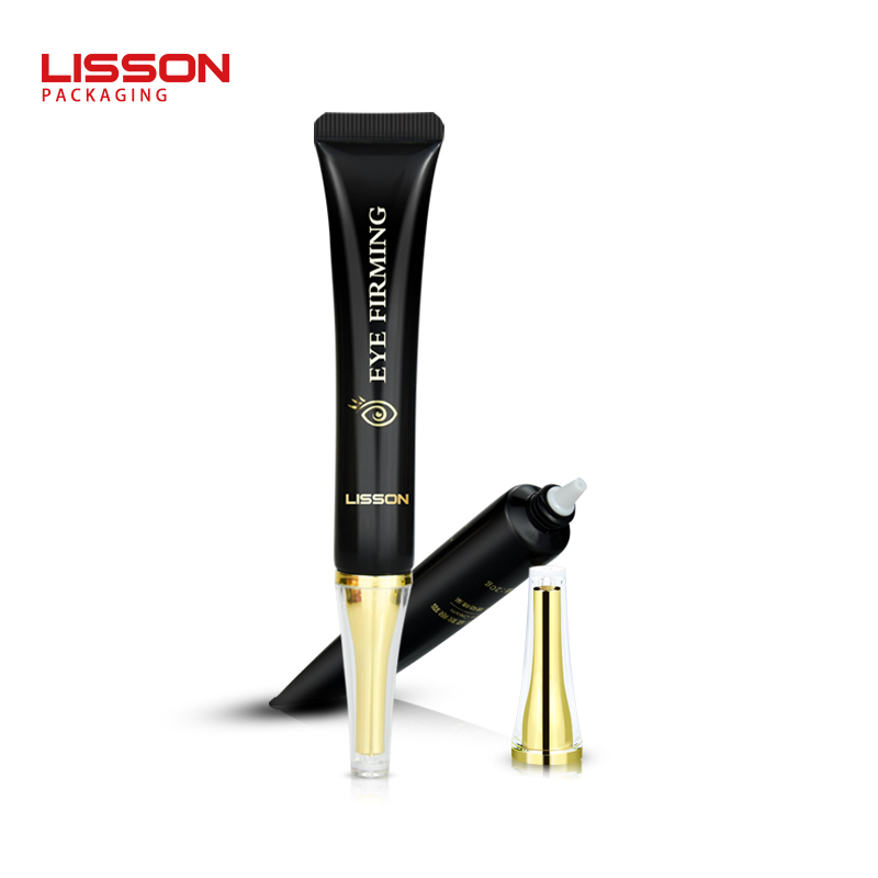 15ml eco friendly nozzle skin care eye cream tube packaging with flower shape screw cap 3