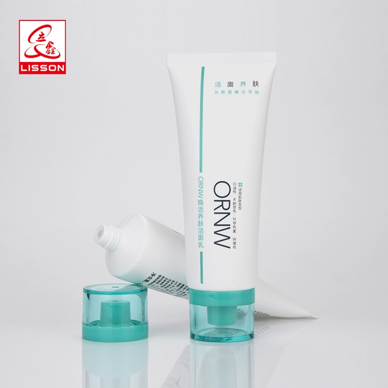 100ml 空のプラスチック製化粧品チューブ包装ハンドクリーム、アリルスクリューキャップ付き 1