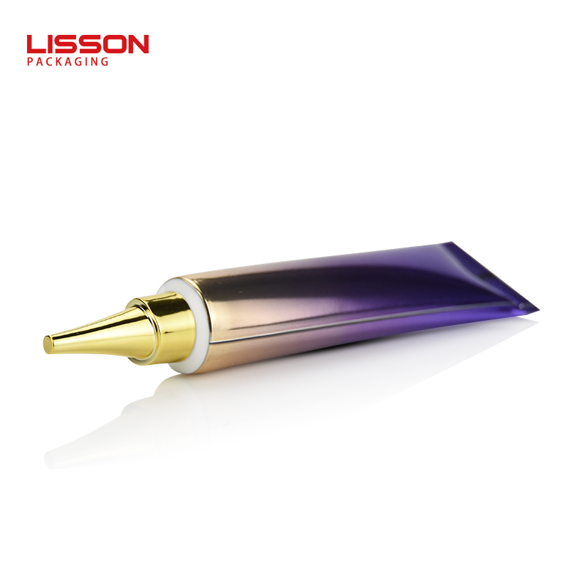 Custom eye cream tube with long nozzle design