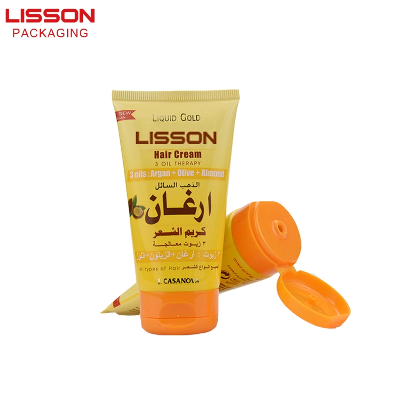 كريم إزالة الشعر بالجملة من المصنع أنبوب بلاستيكي ناعم مع غطاء علوي قابل للطي لحزم مستحضرات التجميل 1