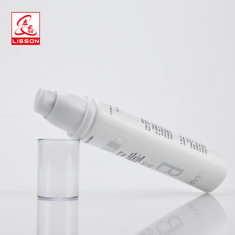 Airless Pump Cosmetic Tube Packaging With White Airless Pump For BB Cream 2