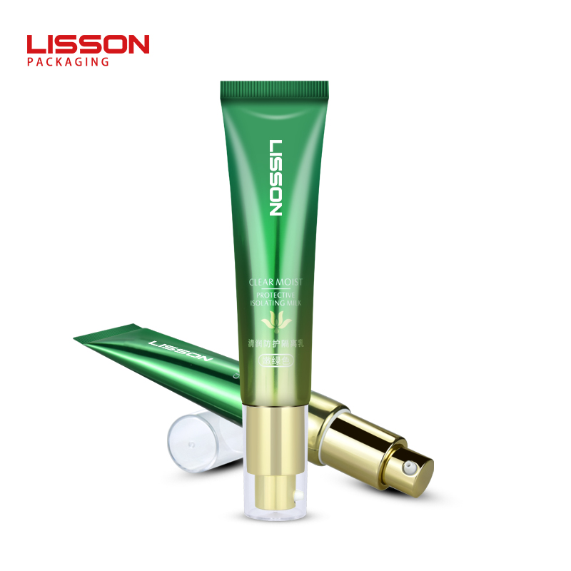 40mlwholesale cosmetic makeup BB cream packaging tube with pump applicator 1