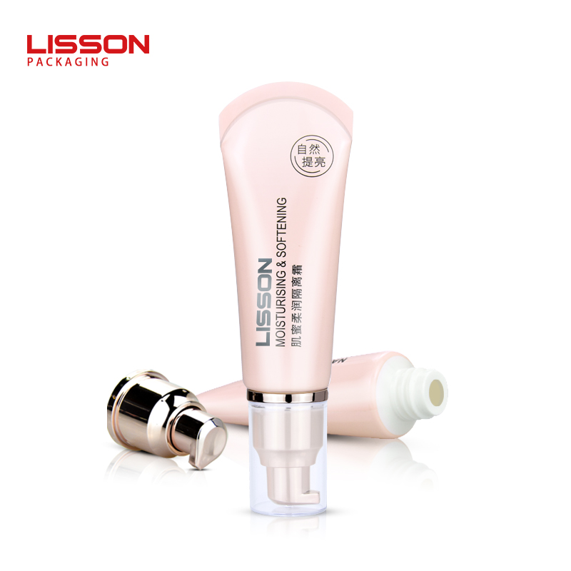 40mlwholesale cosmetic makeup BB cream packaging tube with pump applicator 2