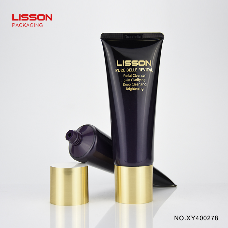 120ml hot stamping 5 layer extruded mdpe black plastic men cosmetic cream lotion tube 2