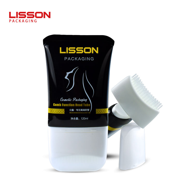 120ml hot stamping 5 layer extruded mdpe black plastic men cosmetic cream lotion tube 6