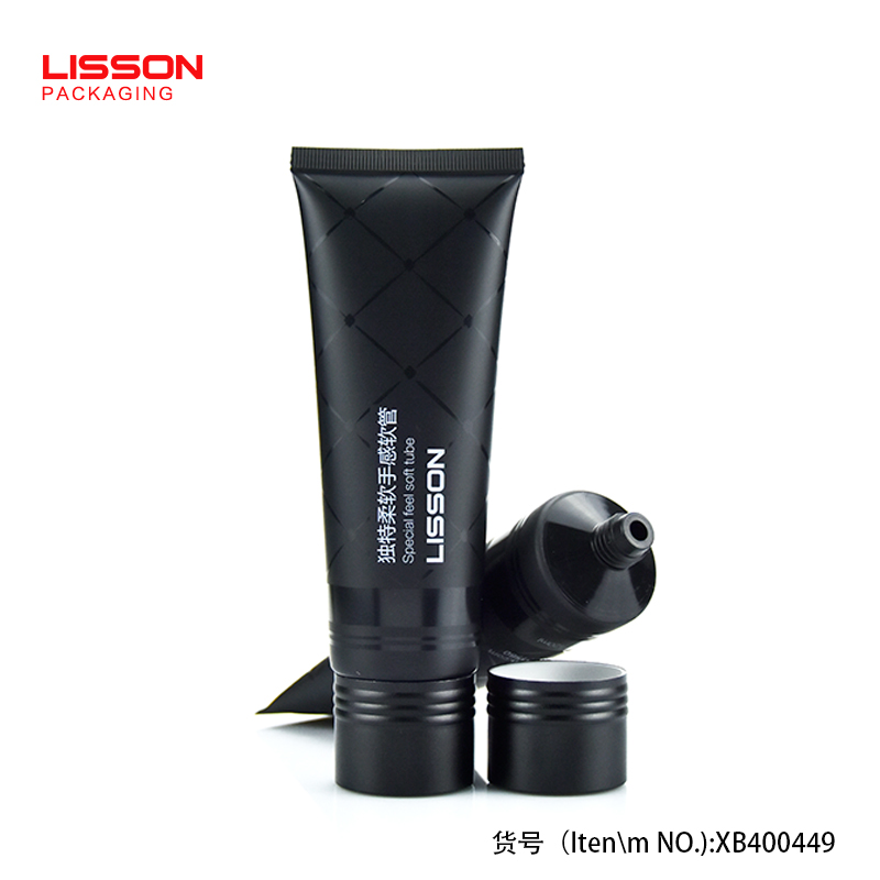 120ml hot stamping 5 layer extruded mdpe black plastic men cosmetic cream lotion tube 3