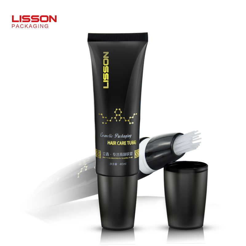 120ml hot stamping 5 layer extruded mdpe black plastic men cosmetic cream lotion tube 5