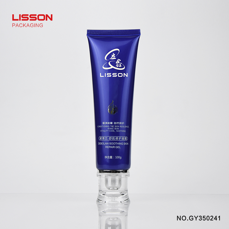 100gCosmetic Soft Packaging skincare repair gel Tube with Acrylic Screw Cap 1