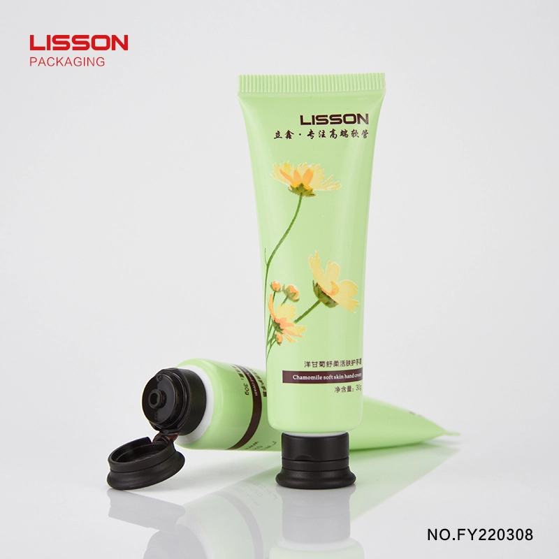 Tube cosmétique en plastique OEM D25 avec bouchon à rabat personnalisé pour crème pour les mains 1
