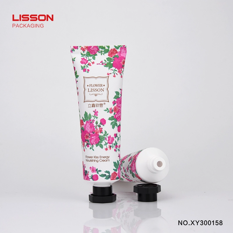 Tube de crème pour les mains en plastique laminé de 50 g avec bouchon octogonal 1