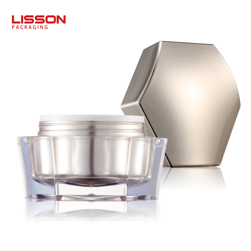 Custom 50ml Hexagon Double-deck AS Bottle Original Bottle Factory Supply 1