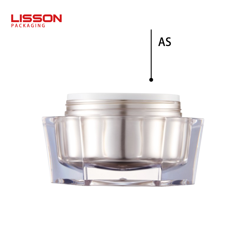 Custom 50ml Hexagon Double-deck AS Bottle Original Bottle Factory Supply 4
