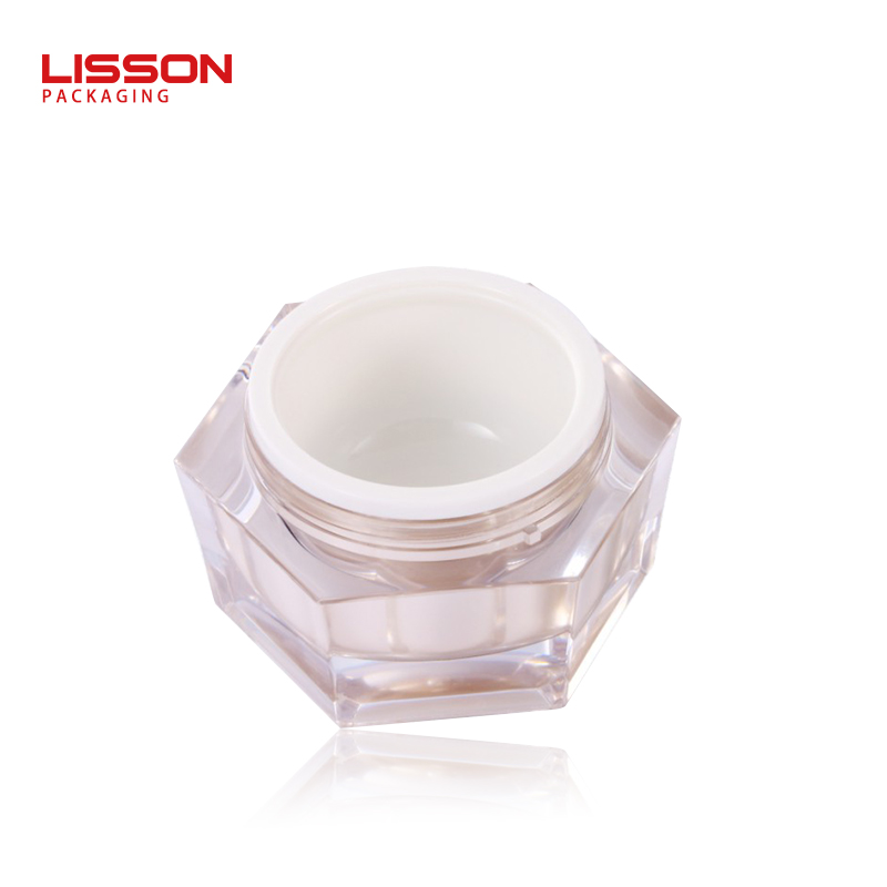 Custom 50ml Hexagon Double-deck AS Bottle Original Bottle Factory Supply 3