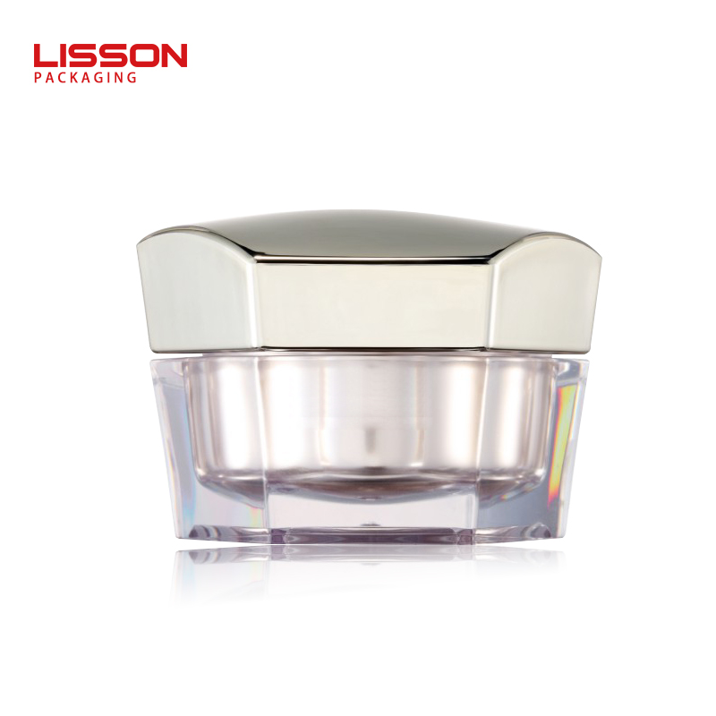 Custom 50ml Hexagon Double-deck AS Bottle Original Bottle Factory Supply 2