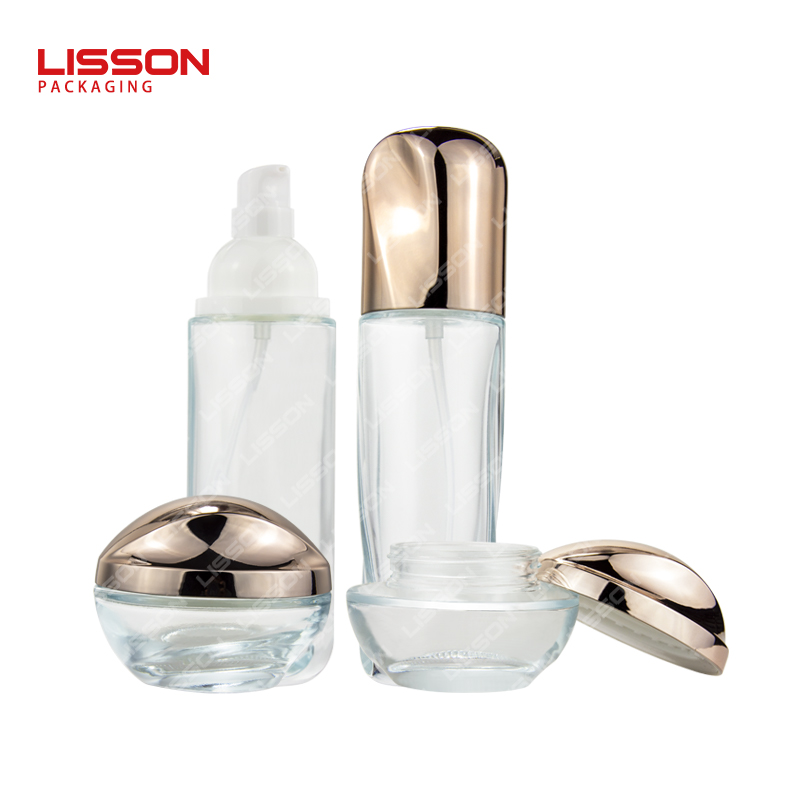 Botellas con bomba sin aire de 40 ml, 100 ml y 120 ml, frascos de loción, frascos de vidrio para cosméticos. 1