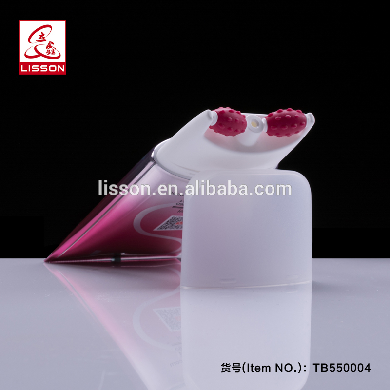 New Product Cosmetic Container Plastic Double Roller Massage Tube For Full Body Care Cosmetic Packing 3